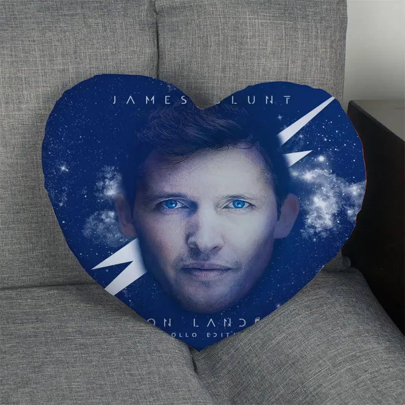 Изготовленный На Заказ James Blunt сердце Форма Наволочка на заказ застежки молнии