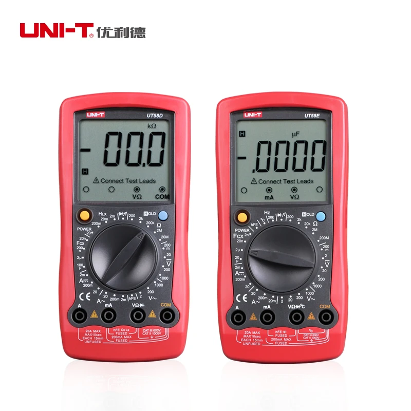 UNI T UT58E DMM A/DC Современный цифровой мультиметр температурный зонд|uni-t ut58e|digital