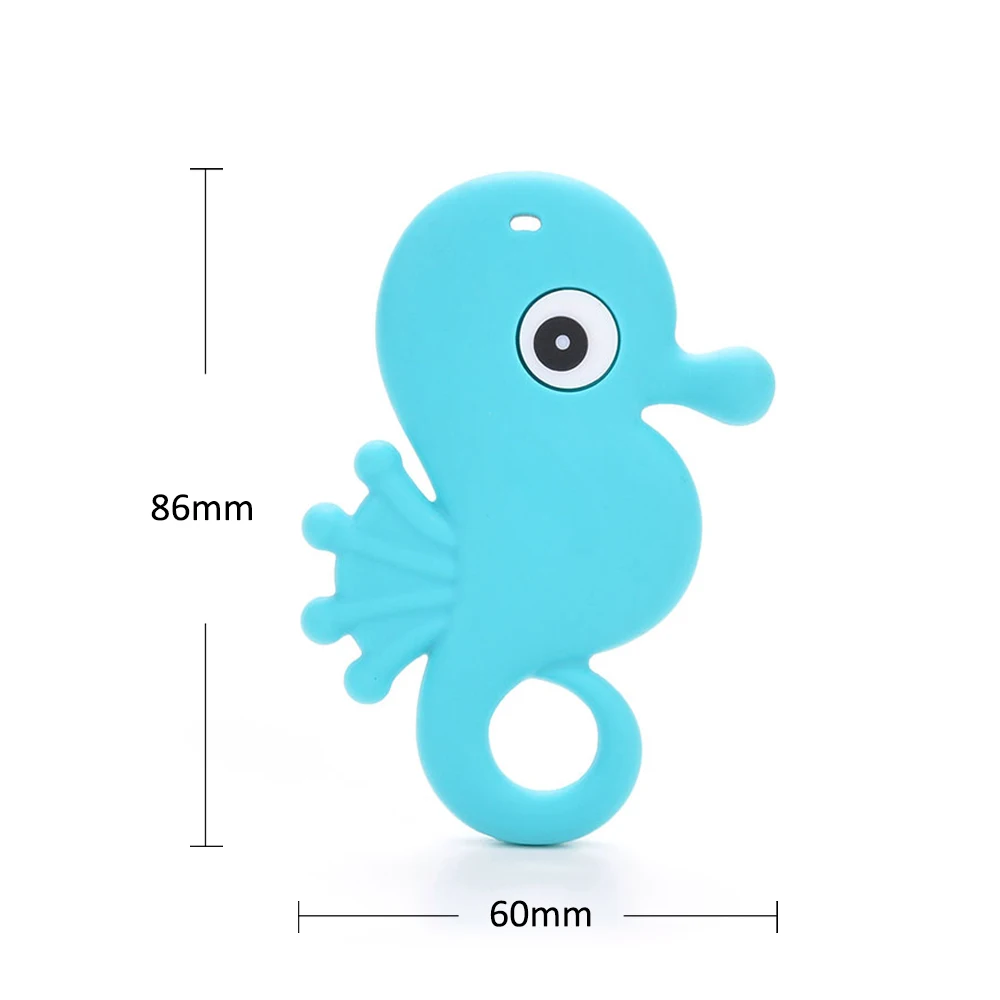 1 шт. силиконовая подвеска Seahorse 5 цветов Прорезыватель для зубов ожерелье без БФА