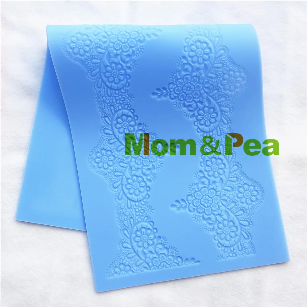 Mom& Pea MPL506, кружевная форма для украшения торта, помадка, 3D форма для торта, силиконовая форма для пищевых продуктов