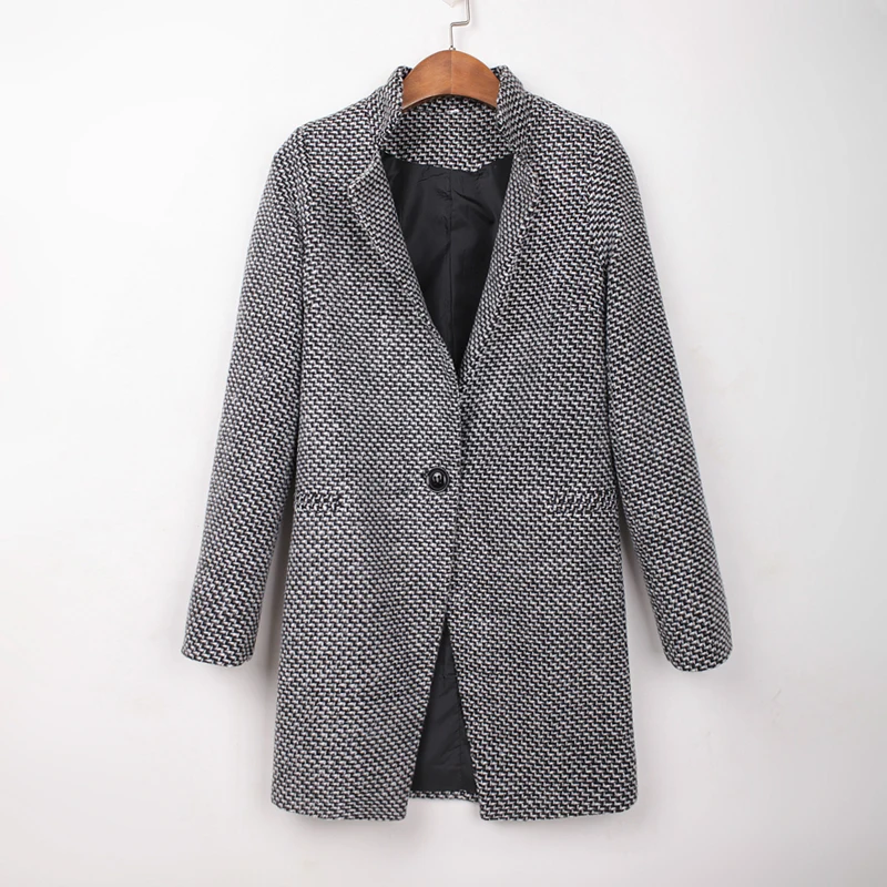 Осенне зимняя женская куртка 2018 официальные шерстяные куртки и пальто для