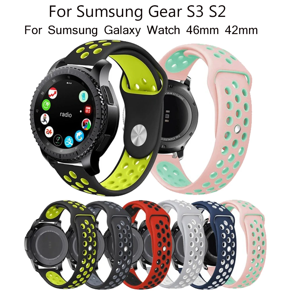 Strap for Samsung Gear S3 S2 sport Frontier Classic galaxy Watch active 42mm 46mm Band huami amazfit bip 22mm 20mm huawei GT 2