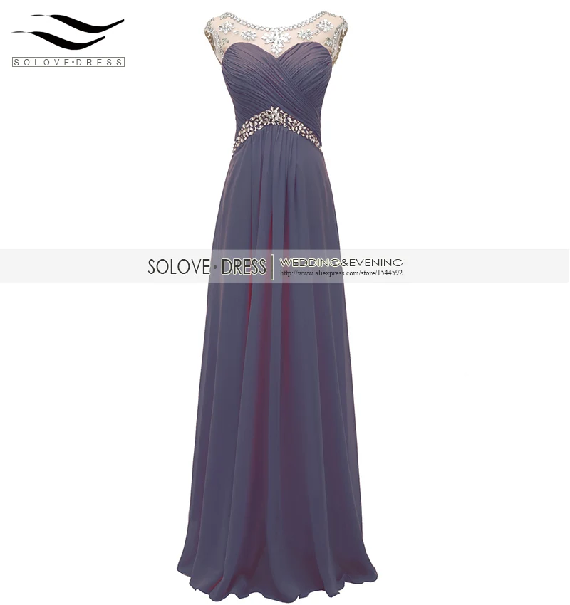 Navy Solovedress реальные фотографии Совок Искрящийся Коралл платье с бисером для выпускного вечера длинное вечернее платье с блестками Vestidos De festa longo SLP0008 - Цвет: Navy