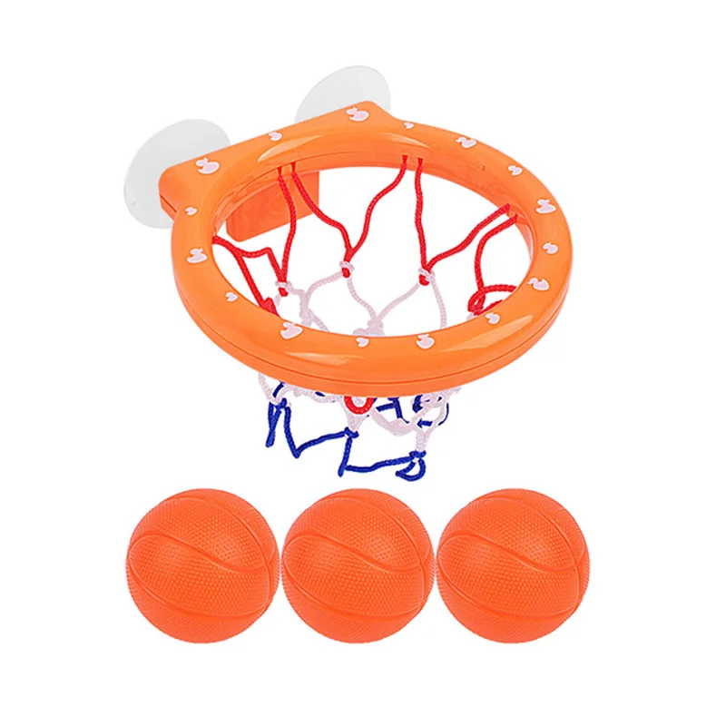 SET B Игрушки для ванной игрушка для ванной пластиковая Ванна смешная игра баскетбол сукции чашки с обручем 3 шарики набор детей - Цвет: SET B