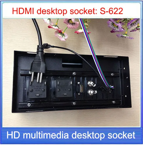 Двойная настольная аудиорозетка/HD HDMI USB интерфейс информационный выход/офисный