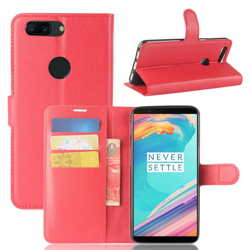 Роскошный кожаный чехол-книжка WIERSS для OnePlus 5 T A5010 чехол 6 телефона чехол-бумажник +