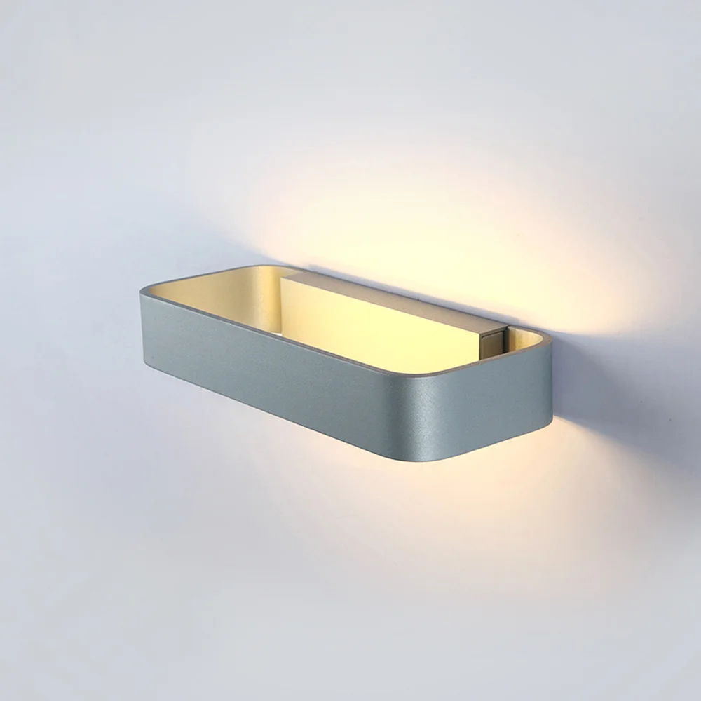 Nordic wall lamp bedroom led bathroom mirror front light toilet dressing table rectangular aluminum sconce LU808183 | Лампы и