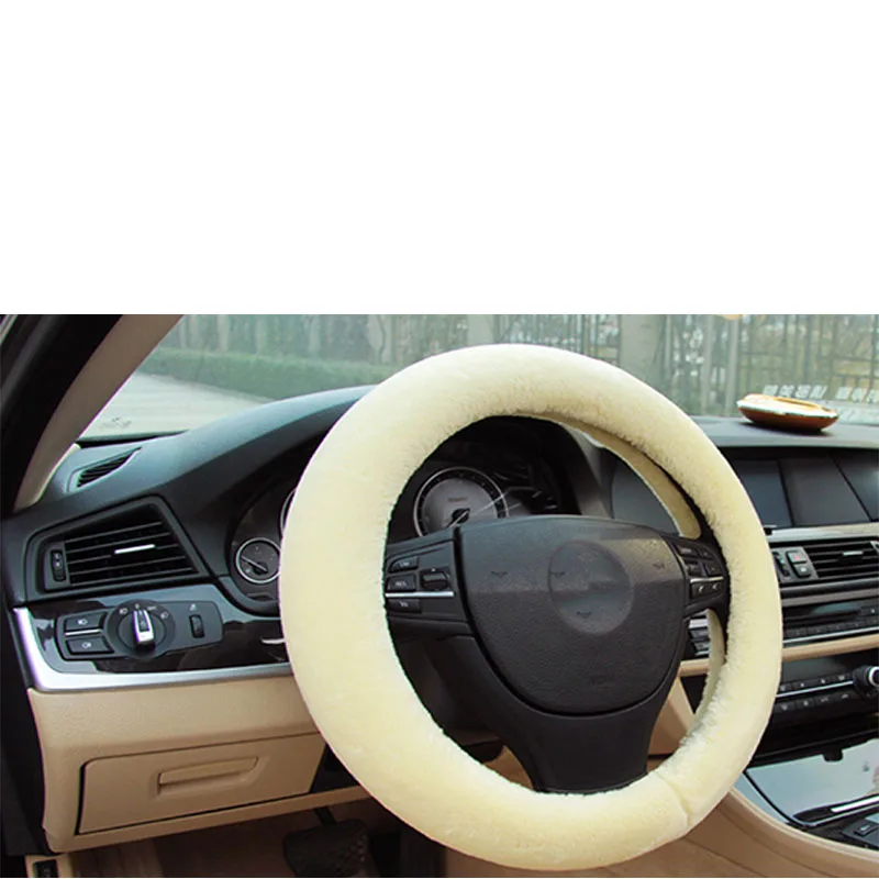 beige Non-slip Авто Стайлинг крышка рулевого колеса для peugeot 307 206 308 407 207 2008 3008 508 406 208 Mazda 3 6 2 CX-5 CX5 CX-7 - Название цвета: beige