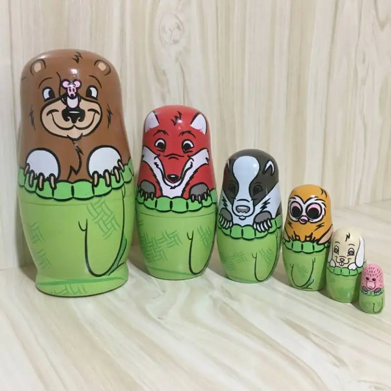 Русские Матрешки, куклы ручной работы, рождественские, Санта, матрешки, набор кукол, матрешки, игрушки, домашний декор, Детский Рождественский подарок - Цвет: F