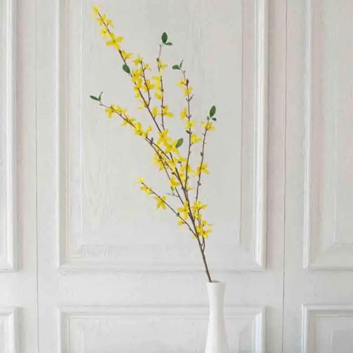 New Artifical Flower Decoration Yellow Primrose Silk Flower Home Wedding Decoration Design Houses Sitting Room Dining-room Porch