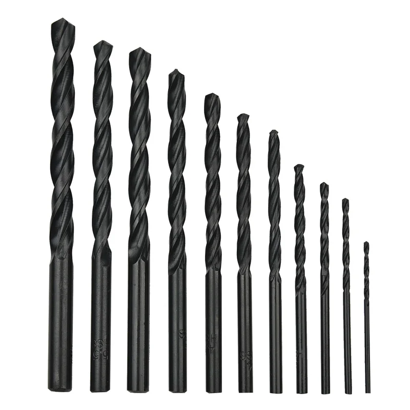 55pcs 1.5-6.5mm Black Twist Drill Bit Set For Wood Power Tools Accessories Drilling | Инструменты