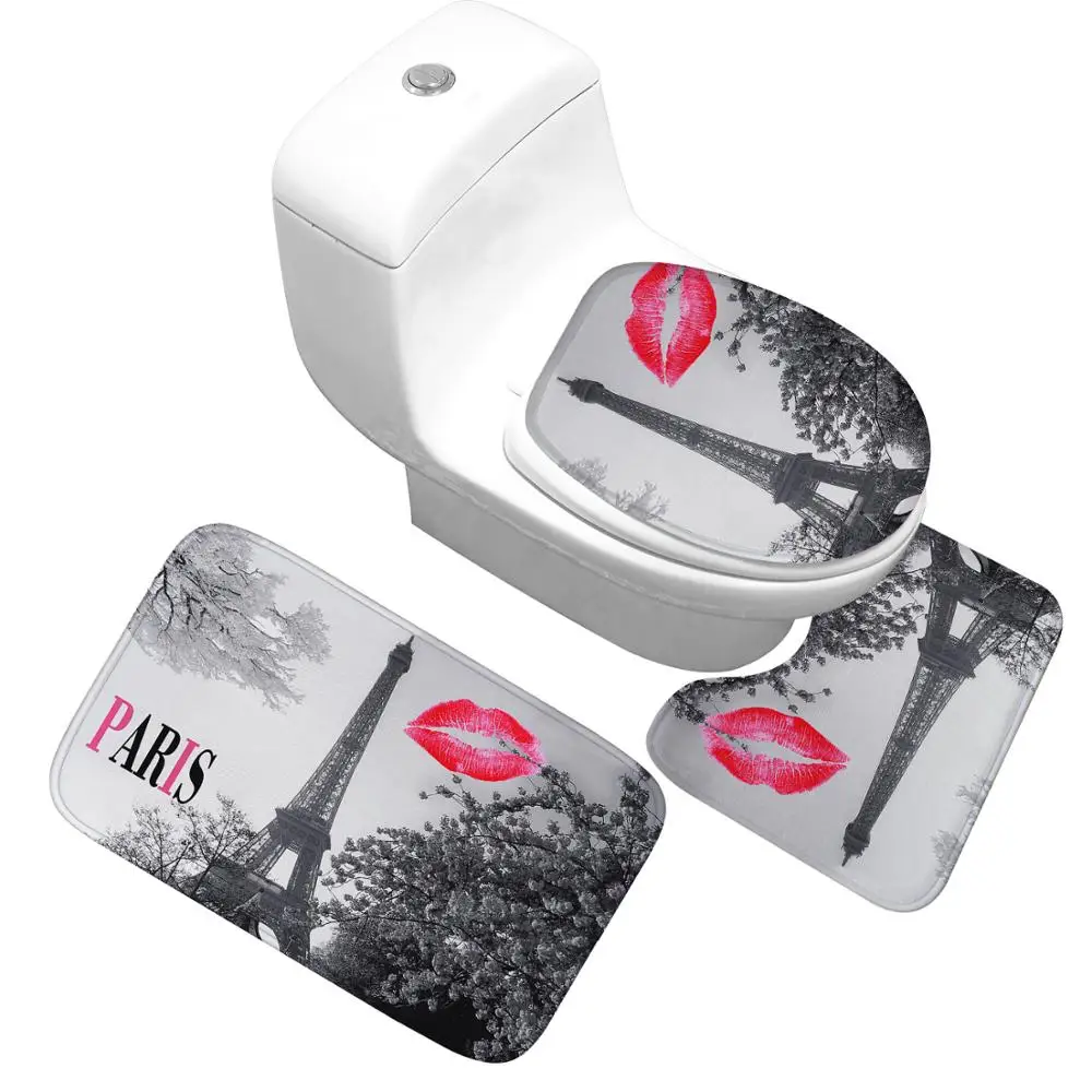 Zeegle креативный нескользящий ковёр для ванной комнаты с изображением башни