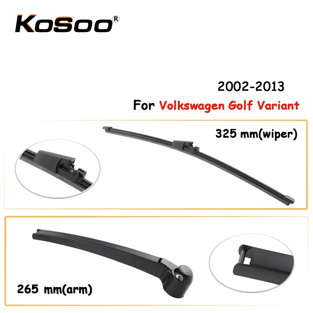 KOSOO Авто заднего стеклоочистителя для Volkswagen Golf Variant 325 мм 2002-2013 стекла