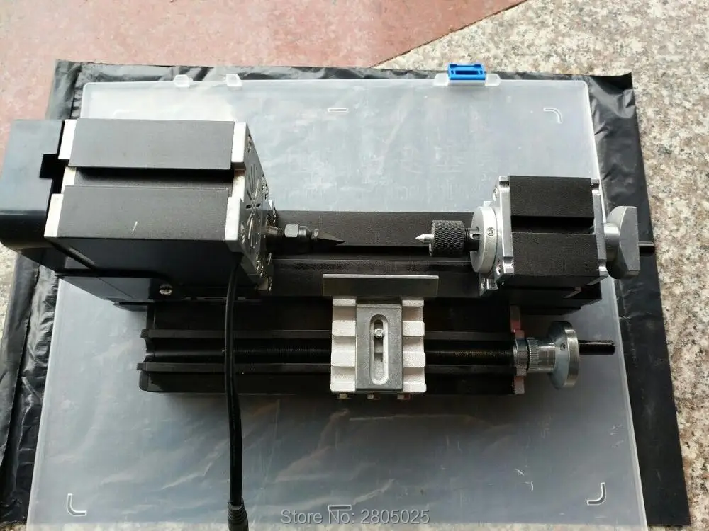 110 V/220 V CNC мини токарный станок с ЧПУ Токарный станок с компьютерным числовым программным управлением с металлообрабатывающий токарный станок пластина верстак площадь 90*90 мм 12000r/мин