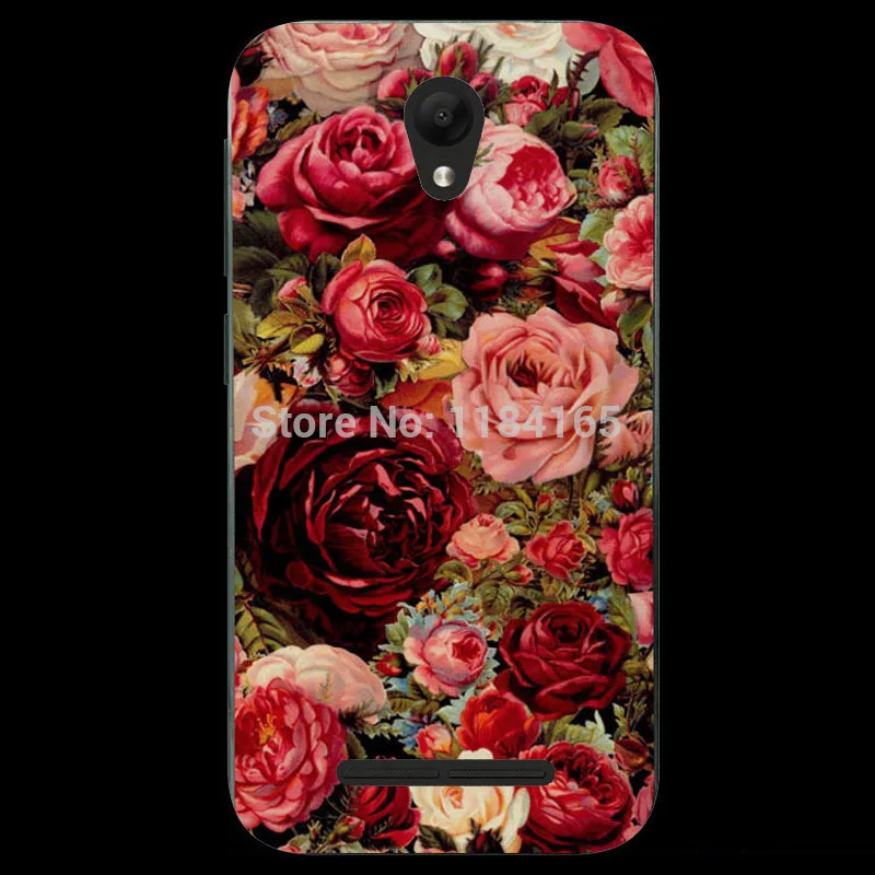 Модный мягкий ТПУ чехол с разноцветными узорами для MTC Smart Start 3 гелевый Чехол