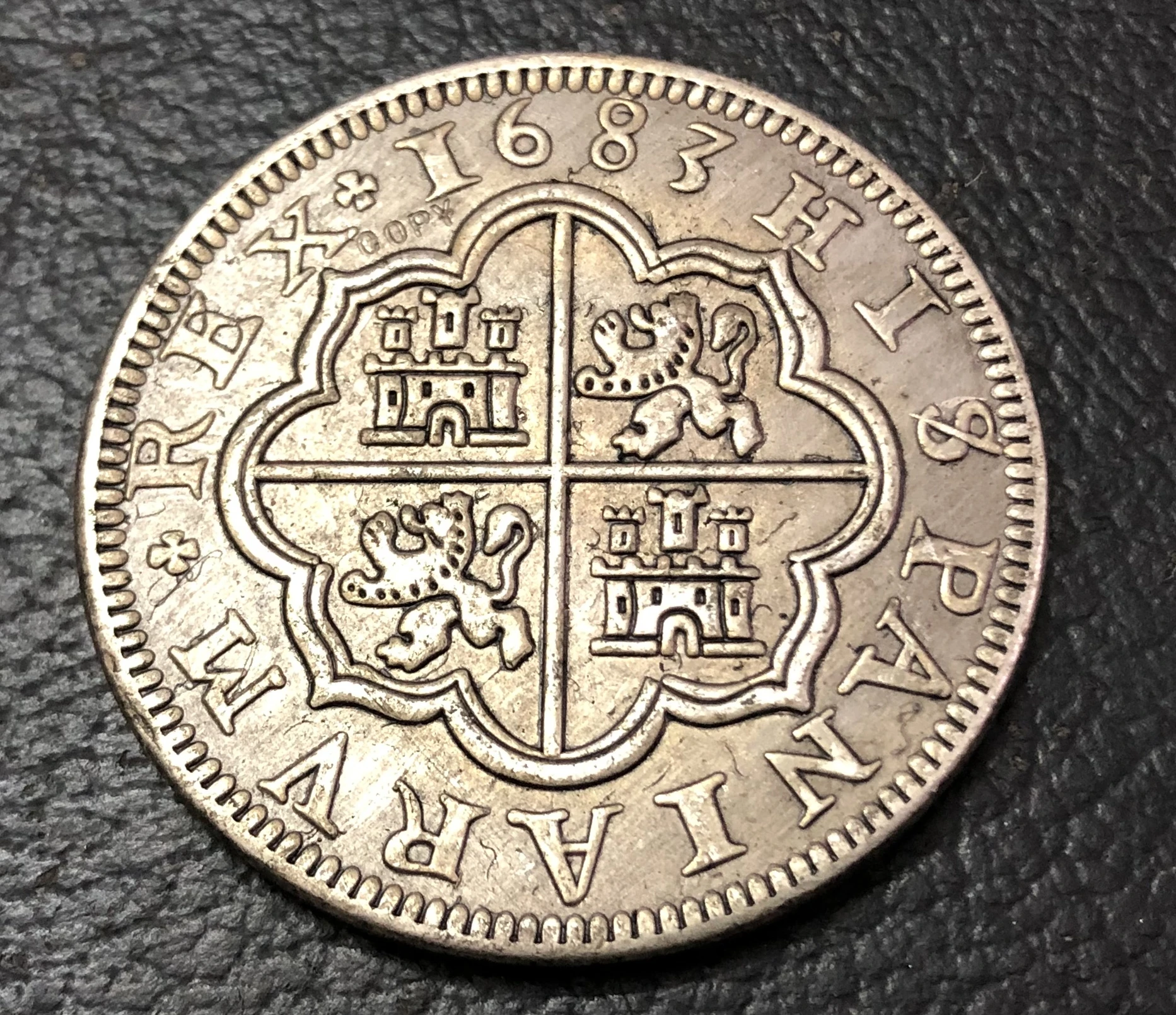 1683 ИСПАНИЯ 8 Reales-Felipe IV копия монеты | Дом и сад