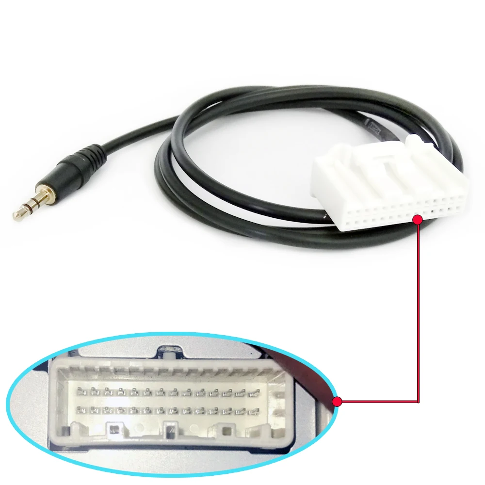 Biurlink 3 5 мм вход для источника аудио-сигнала кабель-адаптер Toyota Camry Reiz RAV4 2013-UP 28Pin
