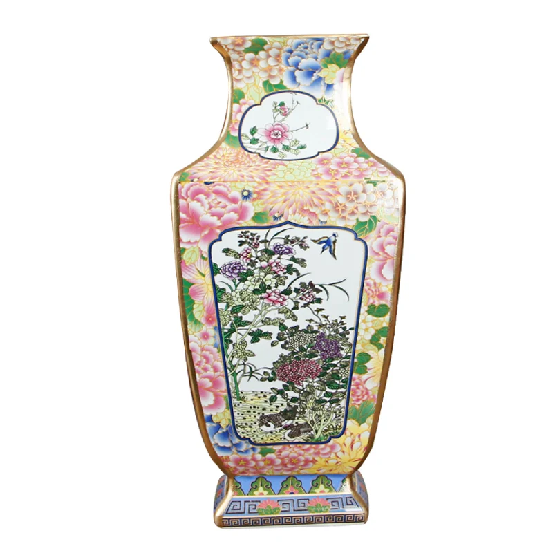 Classic Artistic Antique Porcelain Flower Vase Jingdezhen Handmade Beautiful Ceramic For Home Office Decor | Дом и сад