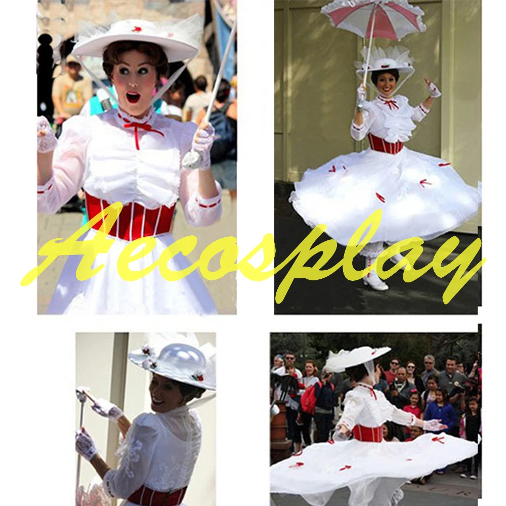 Новинка 2015 костюм для косплея Mary Poppins Хэллоуина принцессы изготовленный в любых
