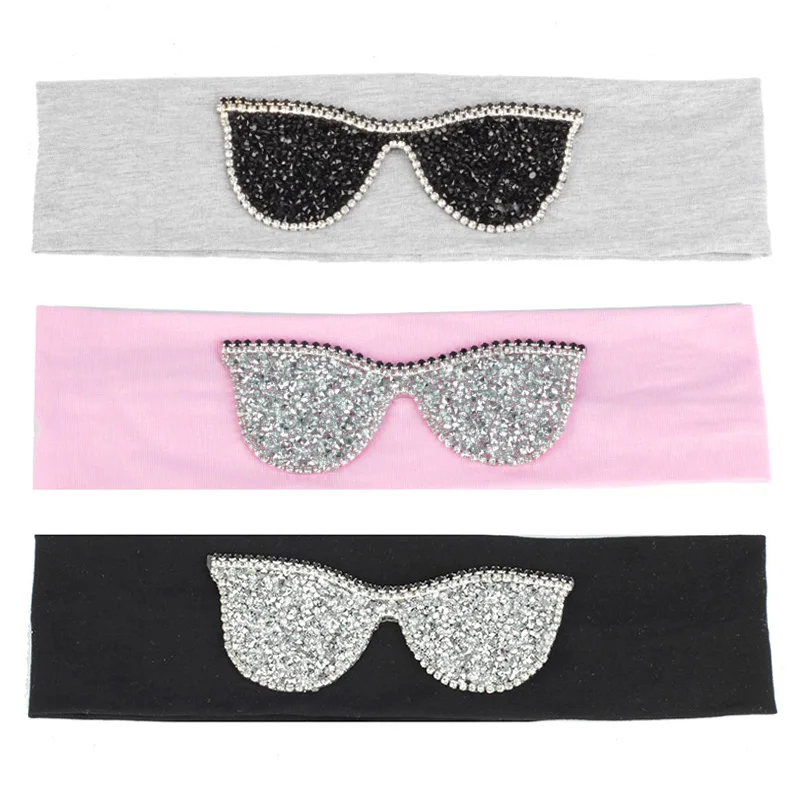 Женские блестящие аксессуары для волос со стразами солнцезащитные очки ручной