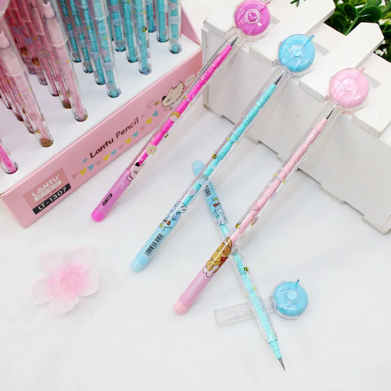 Механический карандаш с резиновыми пулями школьные и офисные принадлежности