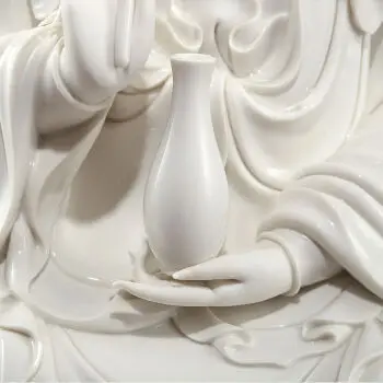 24-дюймовый Бодхисаттва искусственная скульптура украшения белый фарфор