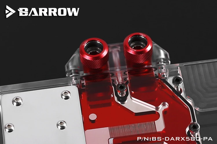 Barrow Dataland DEVIL RX580 GPU водоблок Аврора грейфис карта полное покрытие BS-DARX580-PA