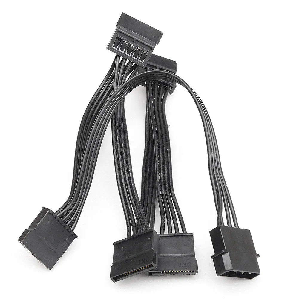 

4 Pin IDE to 5 Serial SATA Straight Hard Drive Power Adapter Cable Wire Line ND998
