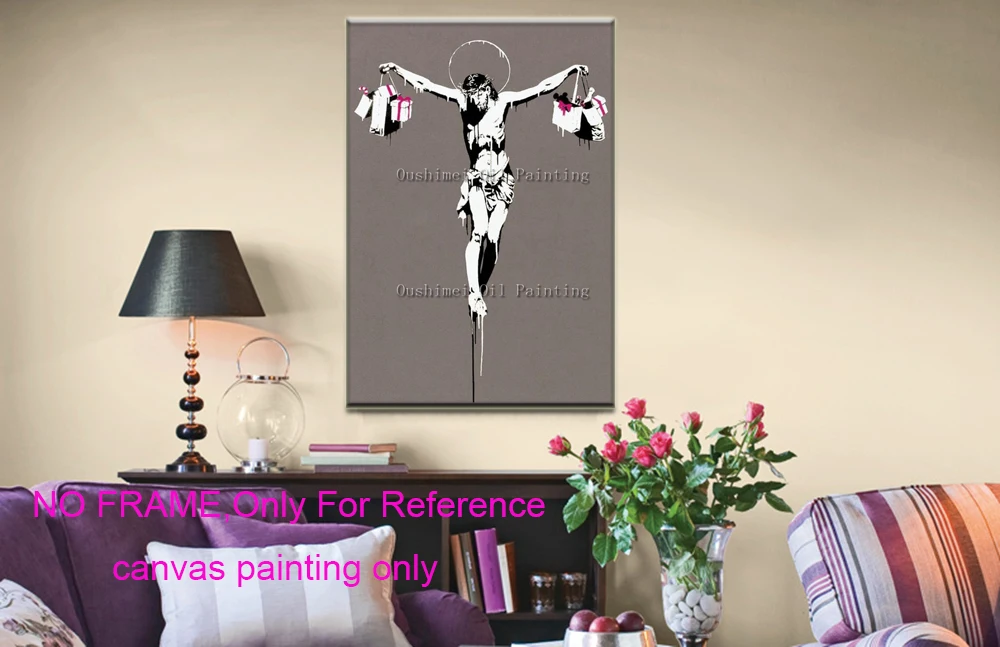 Новая ручная роспись Творческий Иисус холст Современная Абстрактная живопись