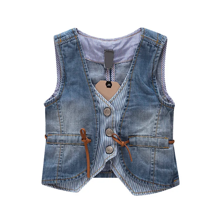 Весна 2018 новый корейский джинсовый жилет для маленьких мальчиков детская