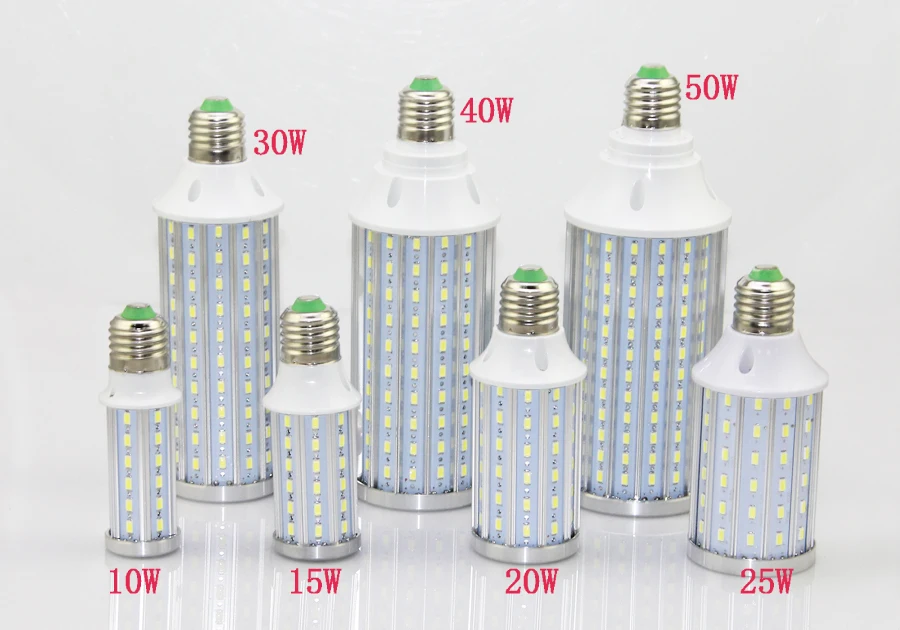 Светодиодная лампа кукуруза 10 шт./лот E27 5730 SMD Алюминиевая СВЕТОДИОДНАЯ Лампа