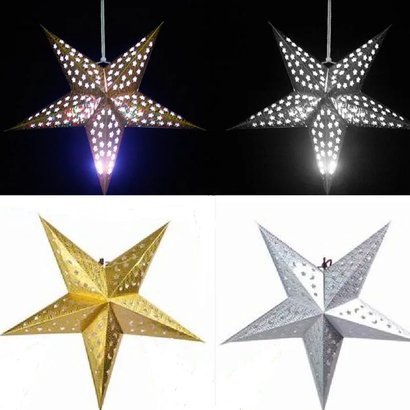 Праздничные принадлежности 90 см 35 дюймов блестящая Звезда бумажный абажур