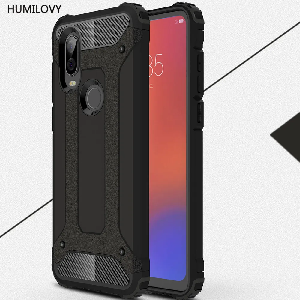 Чехол для Motorola Moto One Vision тяжелый защитный тонкий жесткий резиновый чехол