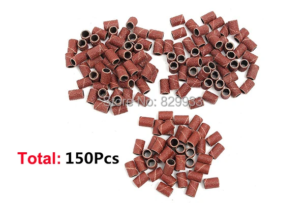 

150pcs Acrylic Sanding Band Drill File Machine Bits Nail Art Manicure Pedicure Salon School Replacement Bits Tools #120 #180 #80