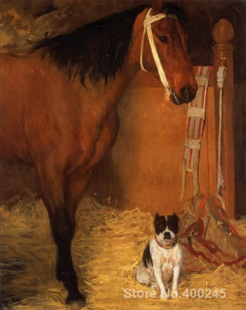 

At the Stables Horse and Dog by Edgar Degas paintings For sale Home Decor Hand painted High quality