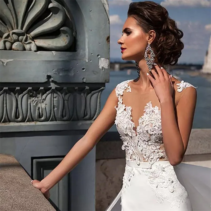 Коралловое свадебное платье 2019 с кружевной аппликацией длинное пляжное из тюля