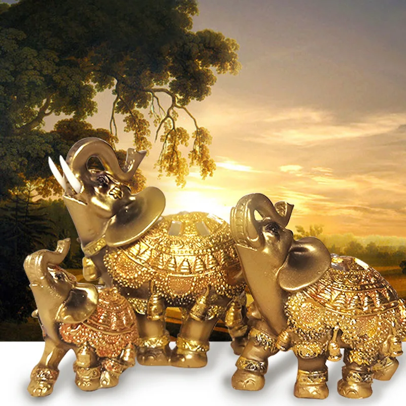Фэн-шуй на удачу элегантная статуя слона статуэтка богатства украшение подарок