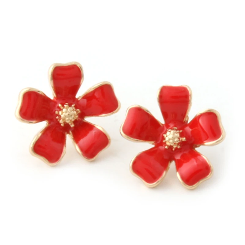 NeeFu WoFu красивые серьги гвоздики цветы Прямая продажа с фабрики металлические
