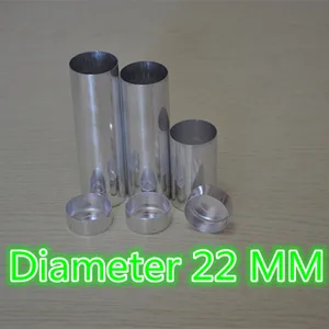 200 шт.лот OD 22 мм Пустые картриджи с крышкой делая прессформы пустые алюминиевые трубки