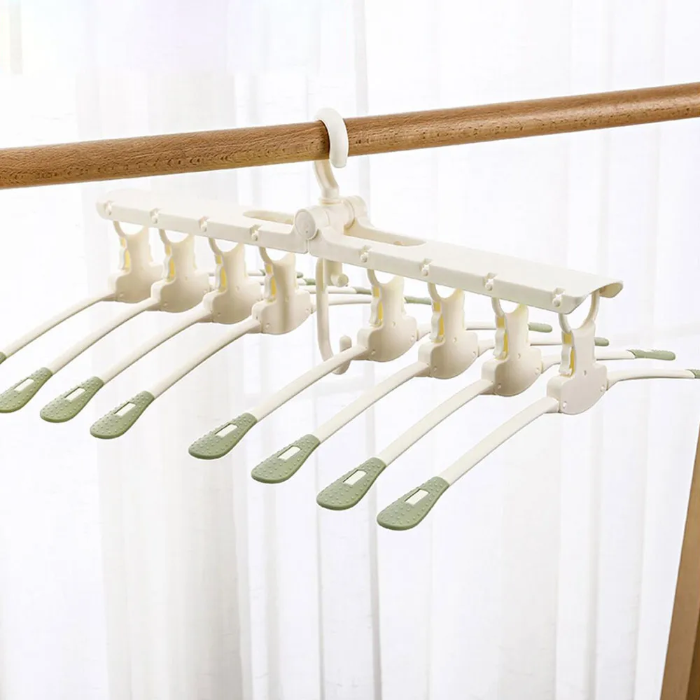 Многофункциональная Пластиковая Складная вешалка для одежды, подвесной органайзер 8 в 1, компактный шкаф для одежды, вешалка для детской одежды - Цвет: PJ6330GE2