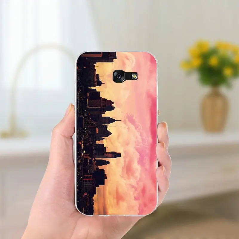 Urban Street View Cityscape Sunset Soft TPU Phone Cases for Samsung Galaxy Note 2 3 4 5 8 S2 S3 S4 S5 Mini S6 S7 S8 S9 Edge Plus | Мобильные