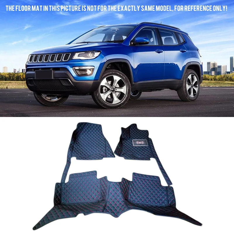 Новинка для Jeep Compass второго поколения аксессуары интерьерные кожаные ковры автомобильные коврики для ног