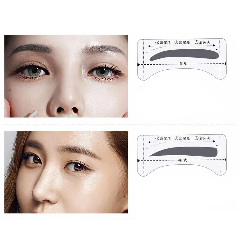 32 пар/лот трафарет для бровей инструменты макияжа рисования Руководство Шаблон