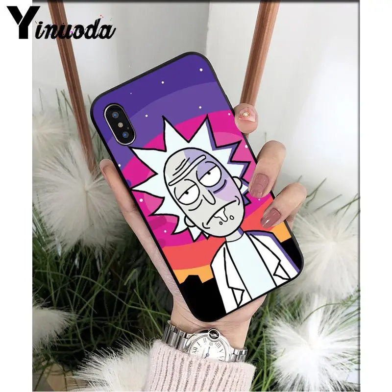 Yinuoda мультяшный маринованный Рик и Морти мягкий чехол для телефона из ТПУ чехол для Apple iPhone 8 7 6 6S Plus X XS MAX 5 5S SE XR