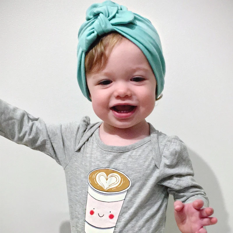 1pc Newborn Baby Boys Girls Turban Bowknot Hats Toddler Kids Soft Cotton Bunny Beanie Hat Cap Pink Gray Red Children Photo Props | Детская