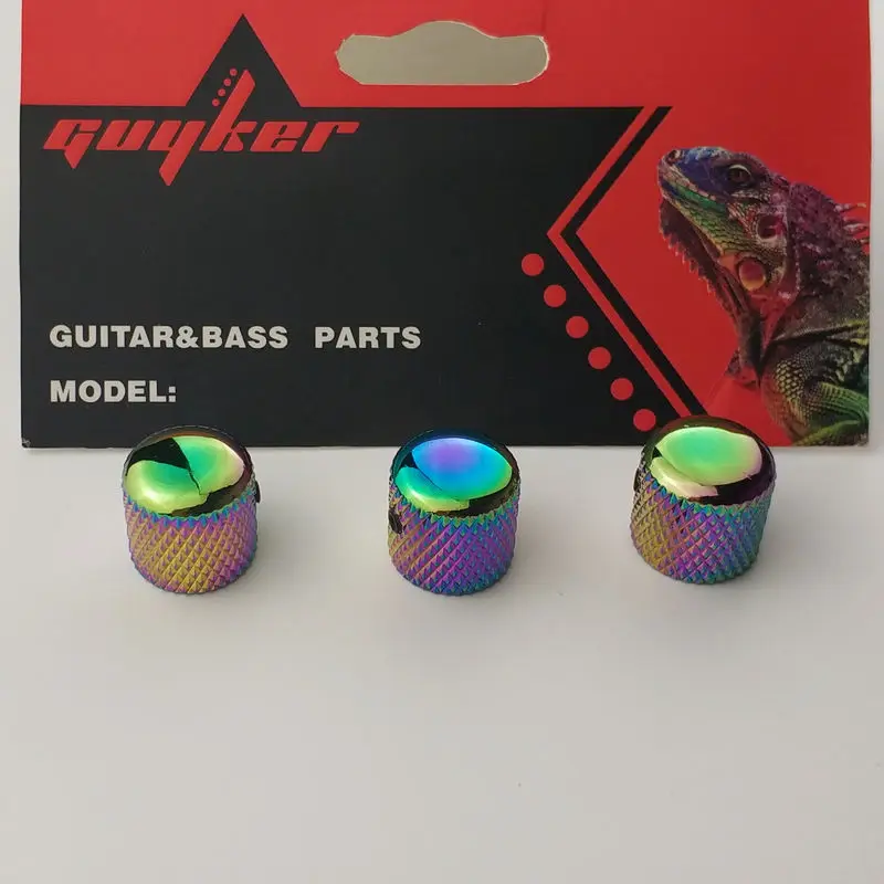

1 Piece Dome Metal Pure copper Chameleon Rainbow Knob For Electric Guitar Bass