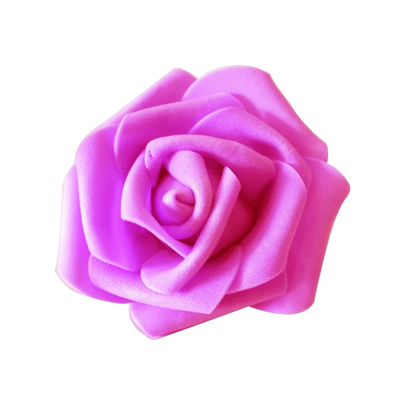 Rose Большие размеры 6,5 см 25 шт./лот пенополиэтилен розы Глава DIY Искусственные цветы ручной работы для Свадебная вечеринка украшения - Цвет: Rose