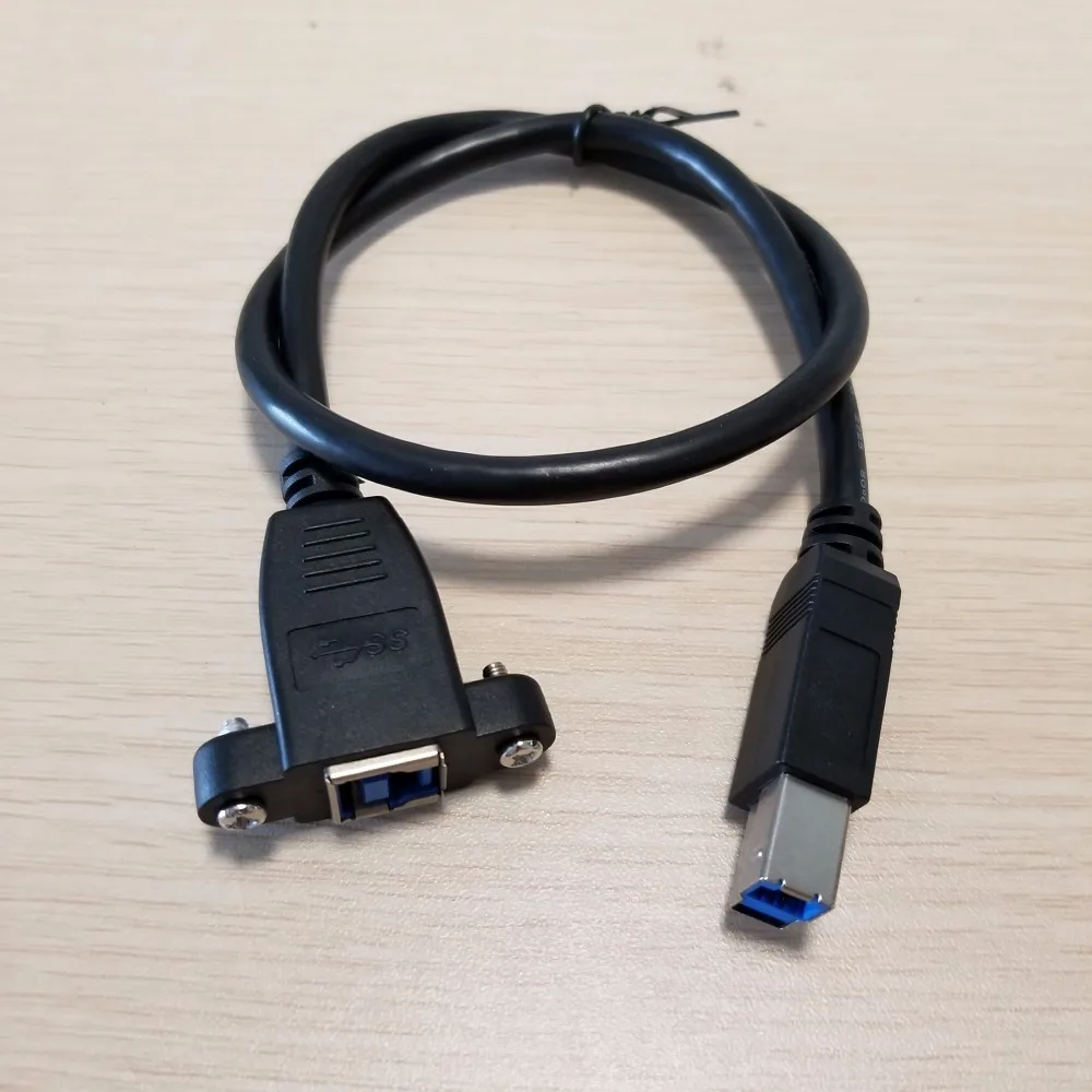 100 шт./лот крепление на панель с винтовым замком USB 3 0 Тип B удлинитель для принтера