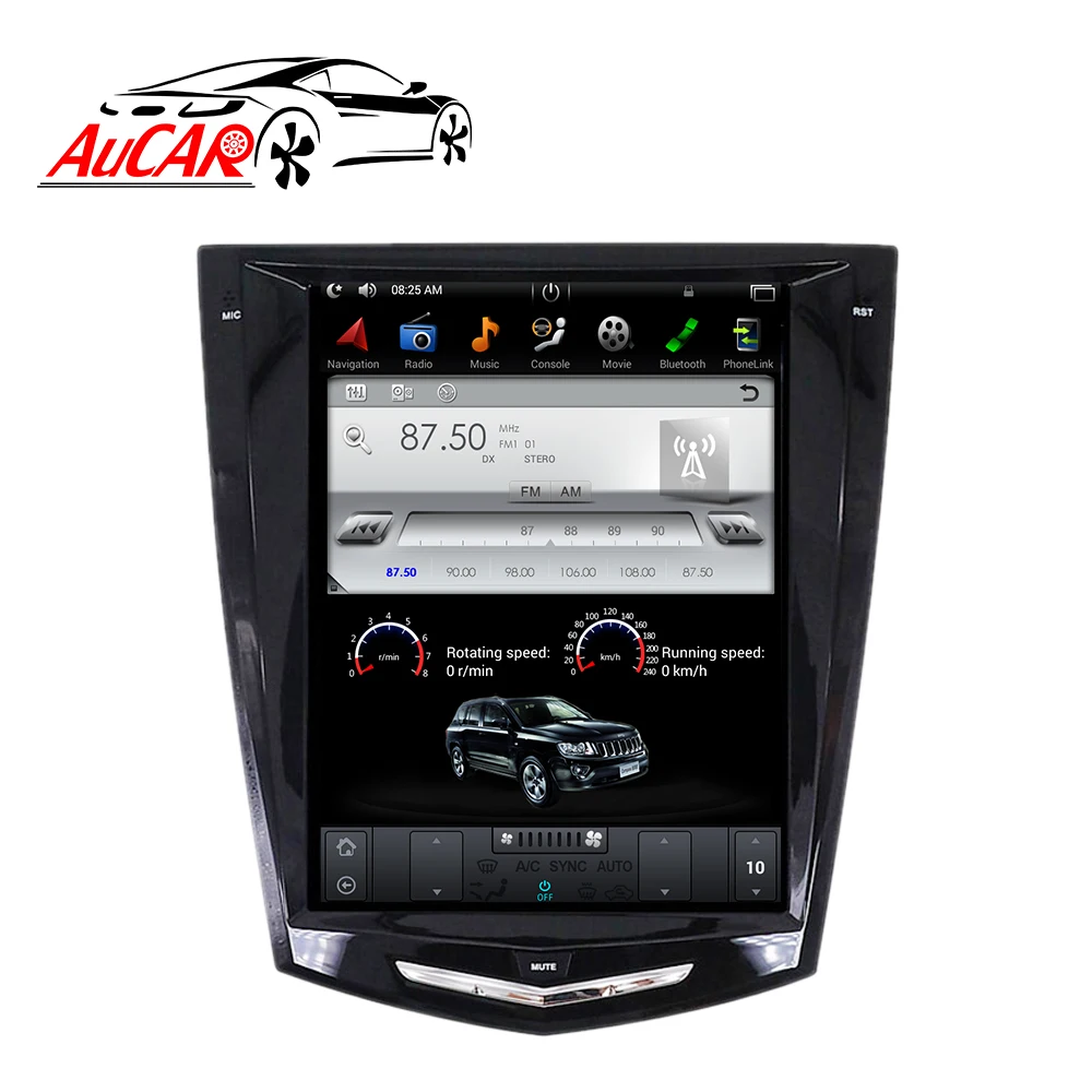 Tesla 2 DIN Android 9 автомобильный Радио GPS навигационный плеер для Cadillac ATS/ATSL/XTS/SRX 2013 2014 2015