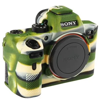 Camo Для sony a7m2 a7II a7r2 a7rII a7sII a7s2 A72 мягкий силиконовый резиновый защитный корпус для камеры чехол кожи Камера сумка Защитная крышка - Цвет: Camo
